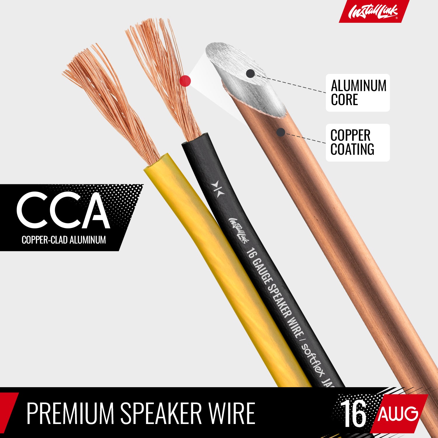 Speaker Wire 16 Gauge, CCA, 100ft, Yellow/Black image 5