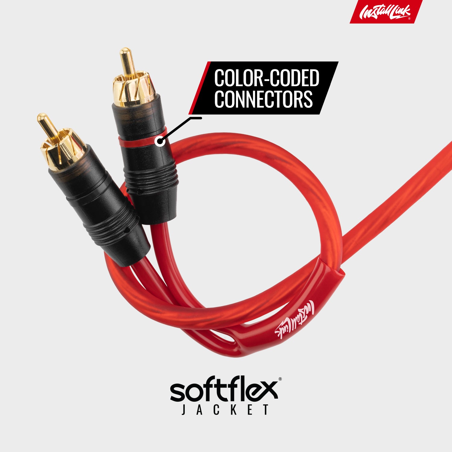 RCA Audio Cable for Subwoofer or Stereo Cable, 2-Channel, Red, 12ft image 5
