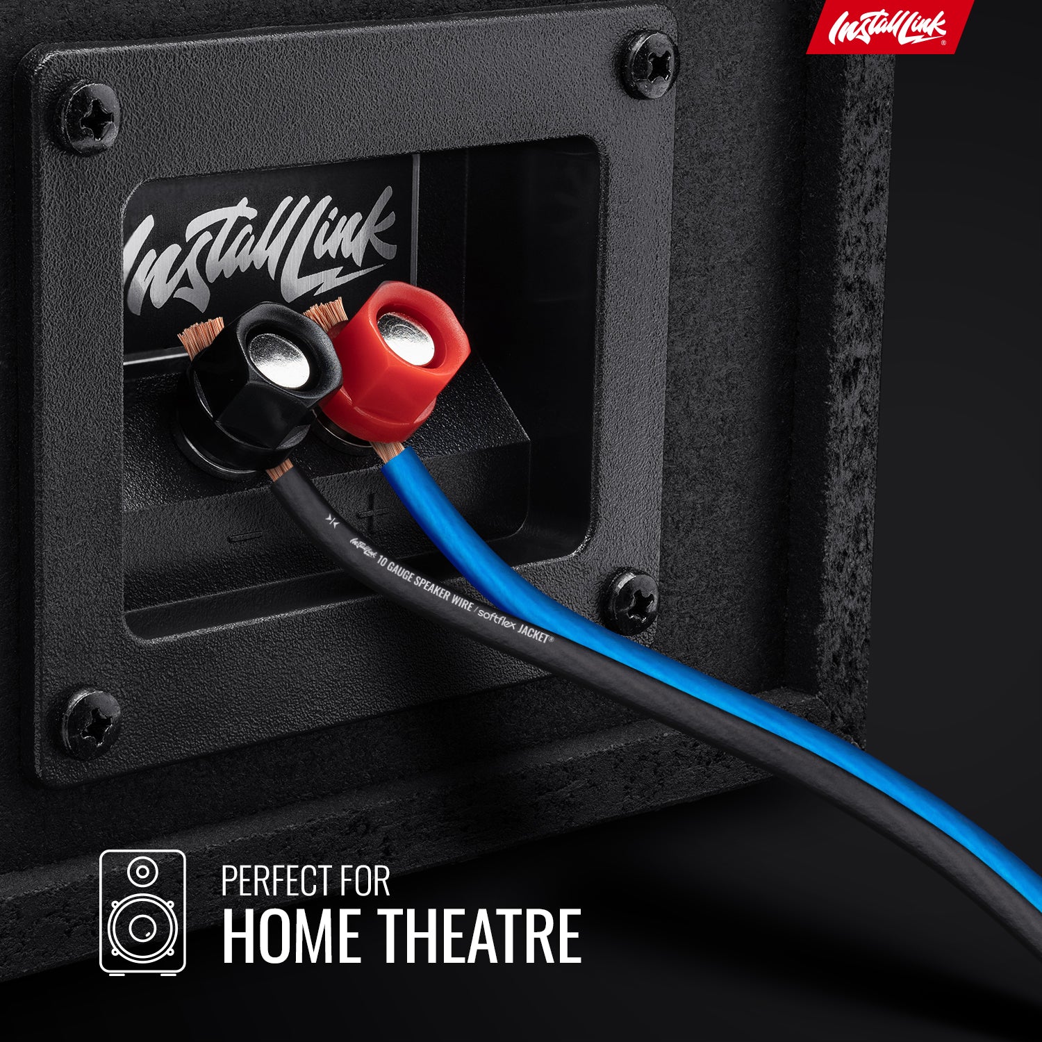 Speaker Wire 10 Gauge, CCA, 50ft, Blue/Black image 2