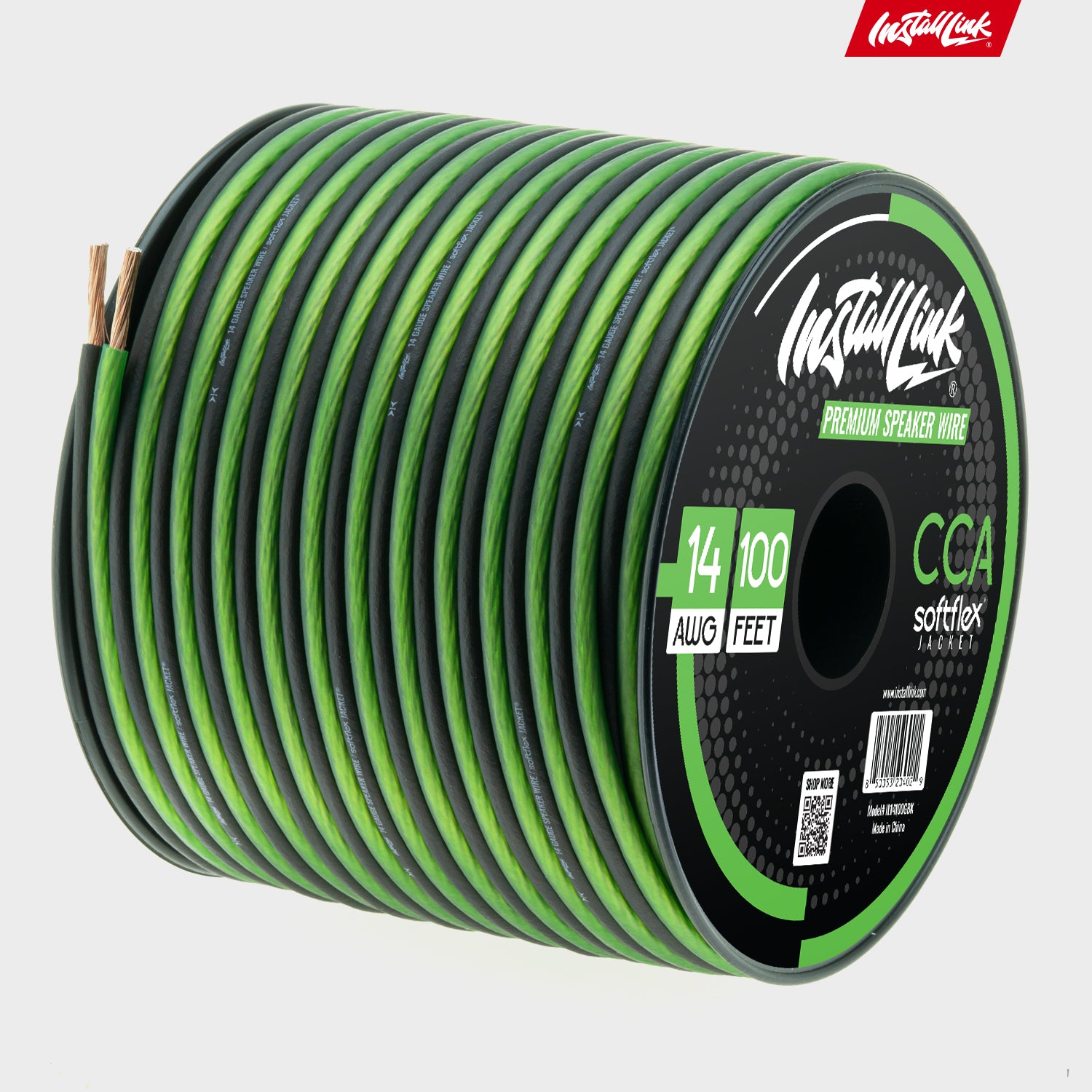 Speaker Wire 14 Gauge, CCA, 100ft, Green/Black image 8