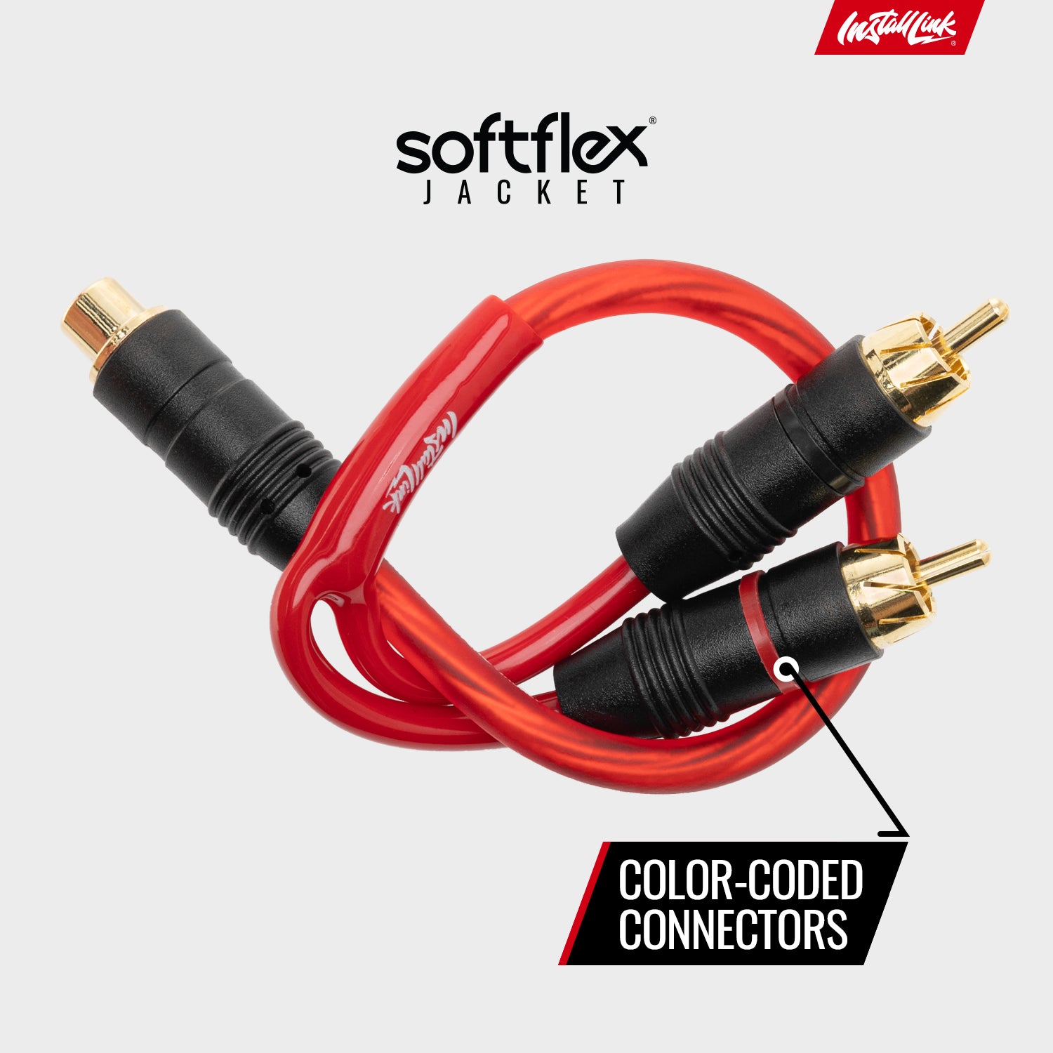 RCA Audio Cable for Subwoofer or Stereo Cable, Y Adapter 1-Female to 2-Male Splitter, Red, 2pk image 5