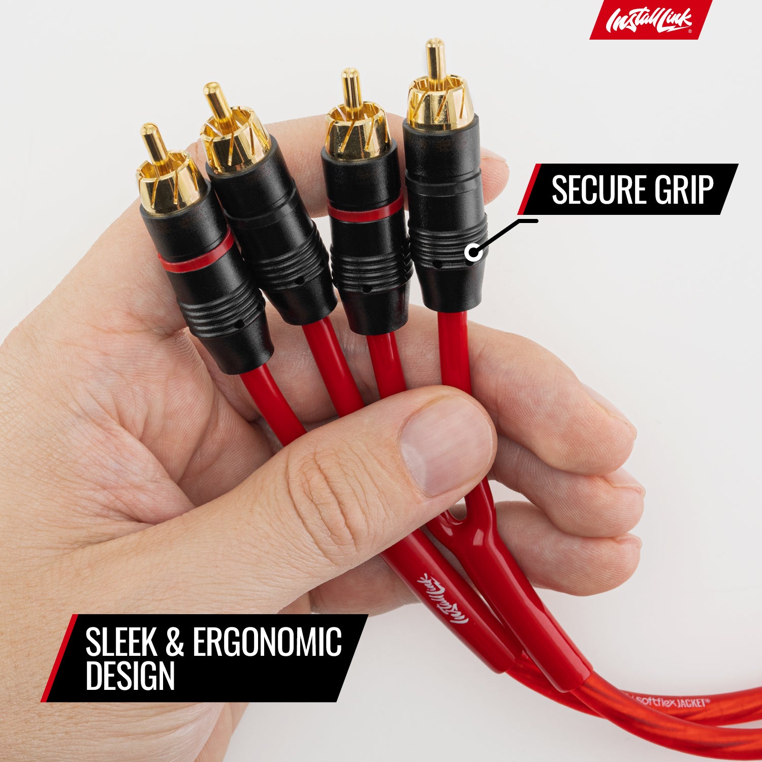 RCA Audio Cable for Subwoofer or Stereo Cable, 2-Channel, Red, 20ft image 3