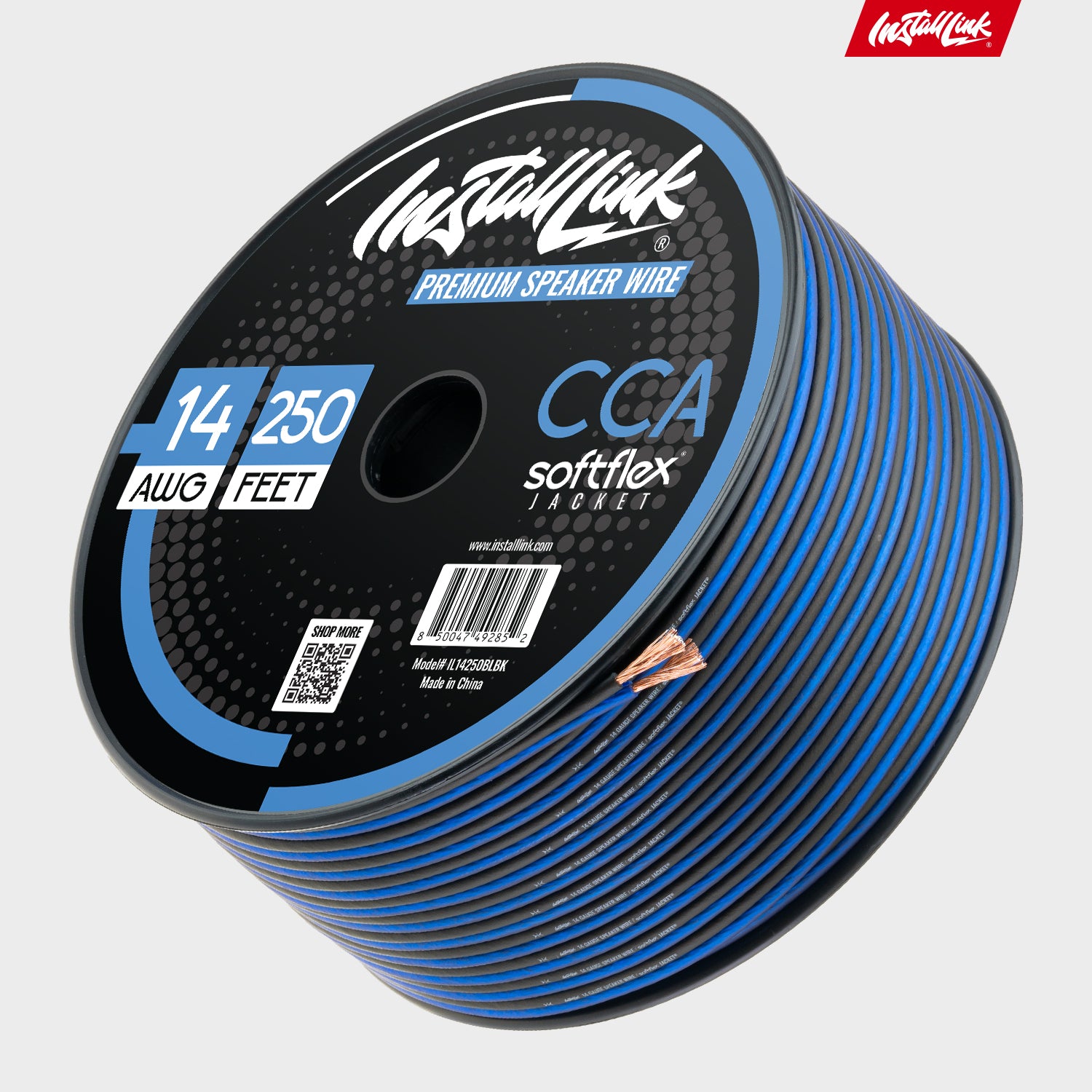 Speaker Wire 14 Gauge, CCA, 250ft, Blue/Black image 8