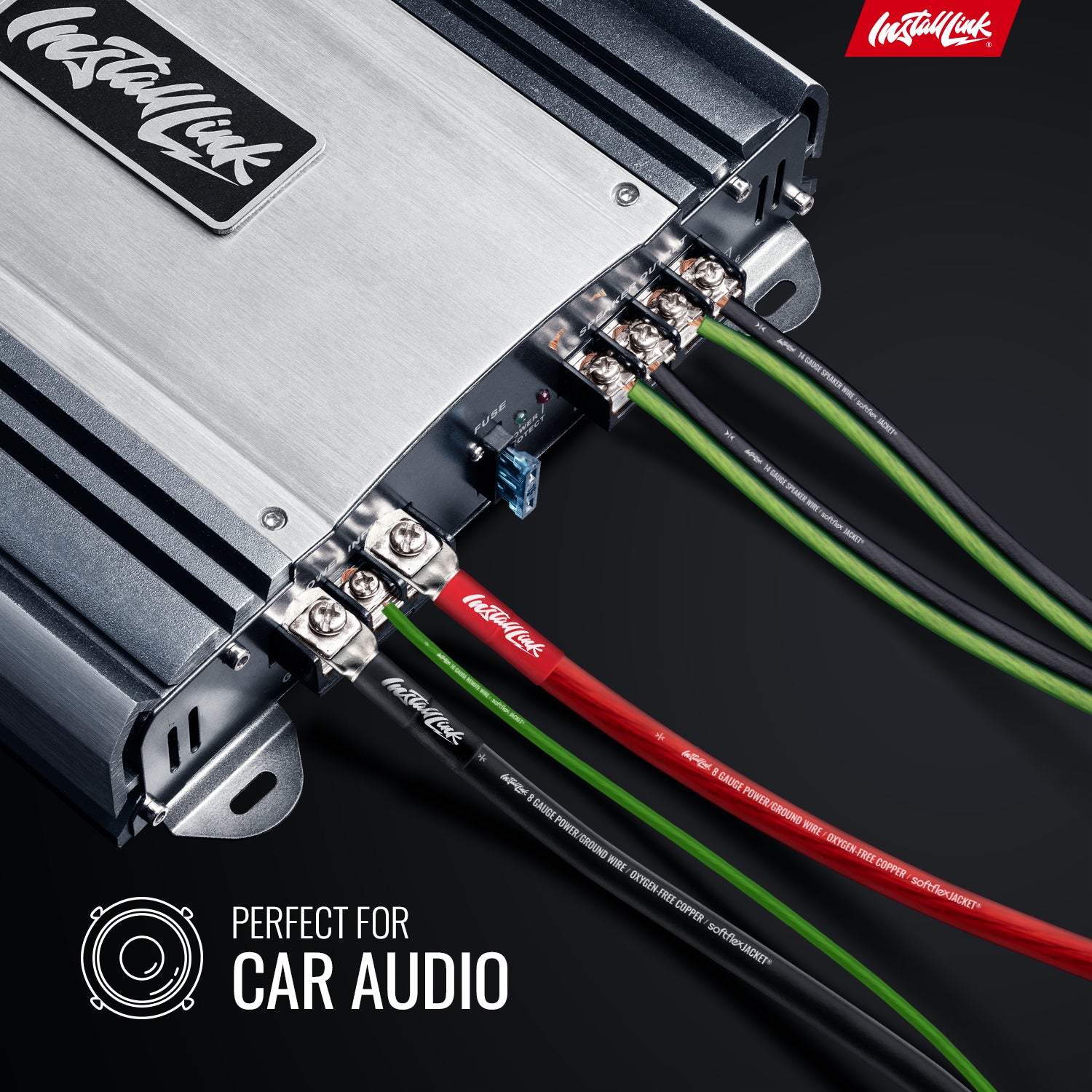Speaker Wire 14 Gauge, CCA, 100ft, Green/Black image 1