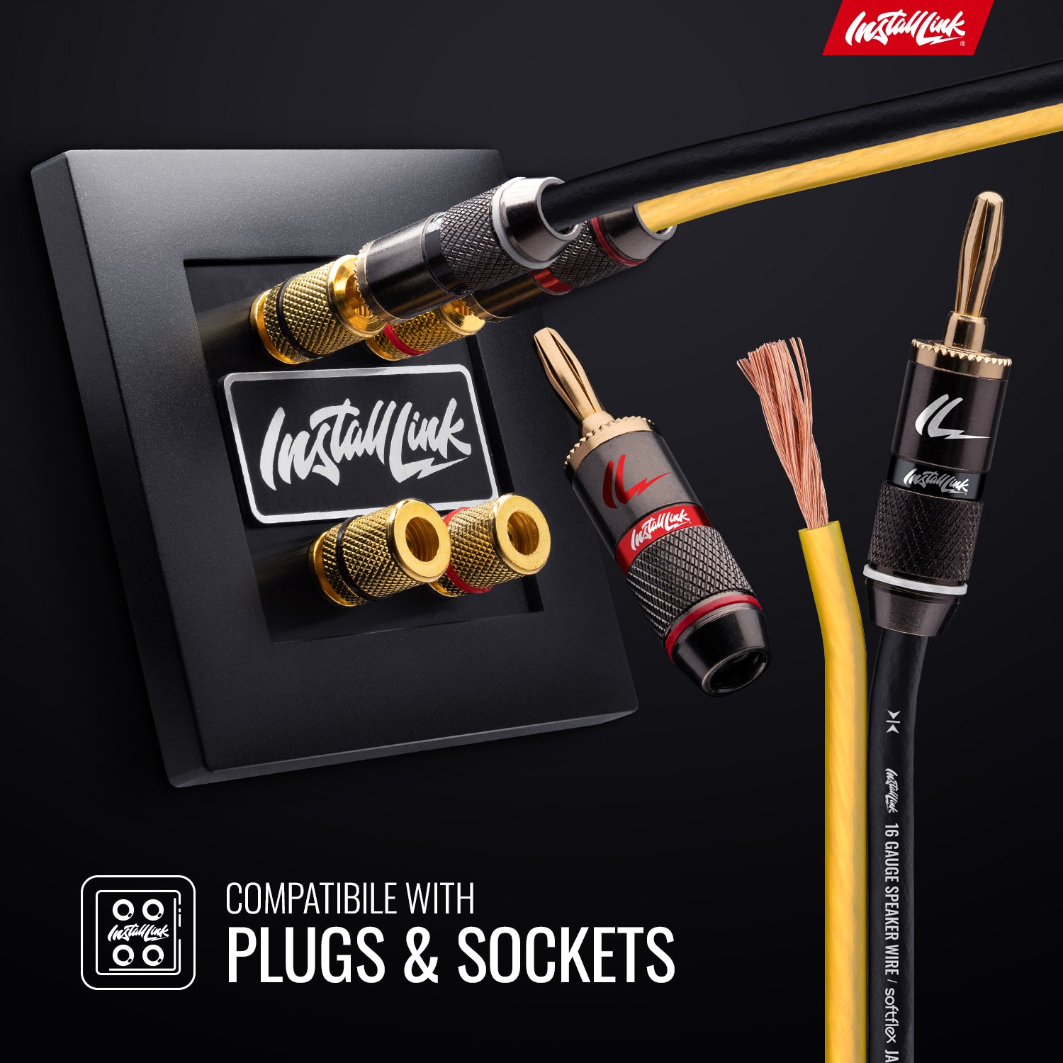 Speaker Wire 16 Gauge, CCA, 100ft, Yellow/Black image 3