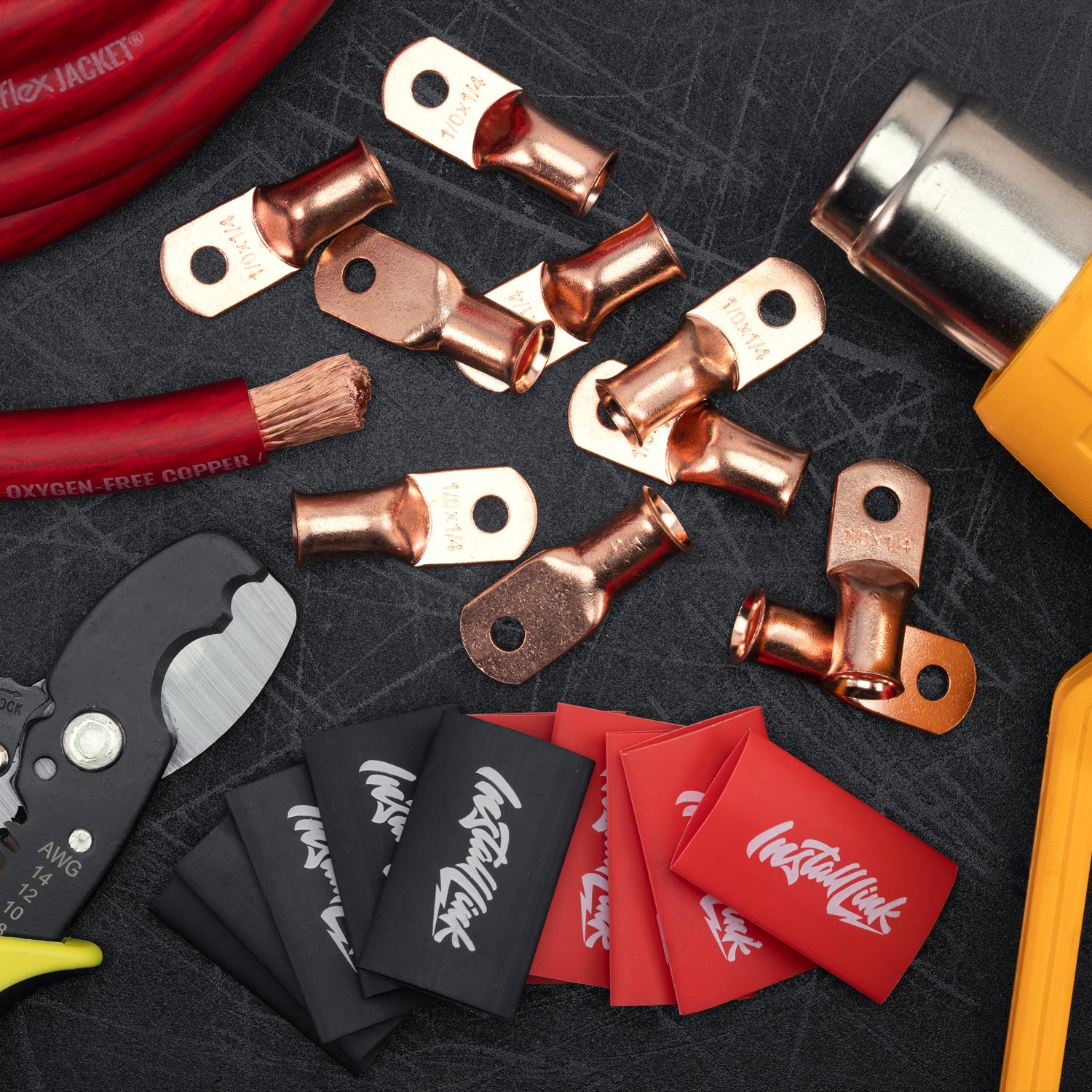 1/0 Gauge Copper Lugs (1/4") with Heat Shrink, 10-Pack image 7