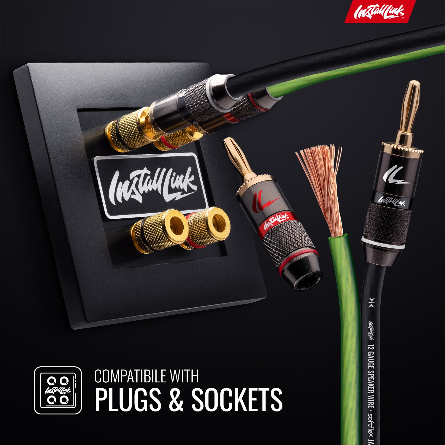 Speaker Wire 12 Gauge, CCA, 30ft, Green/Black image 3