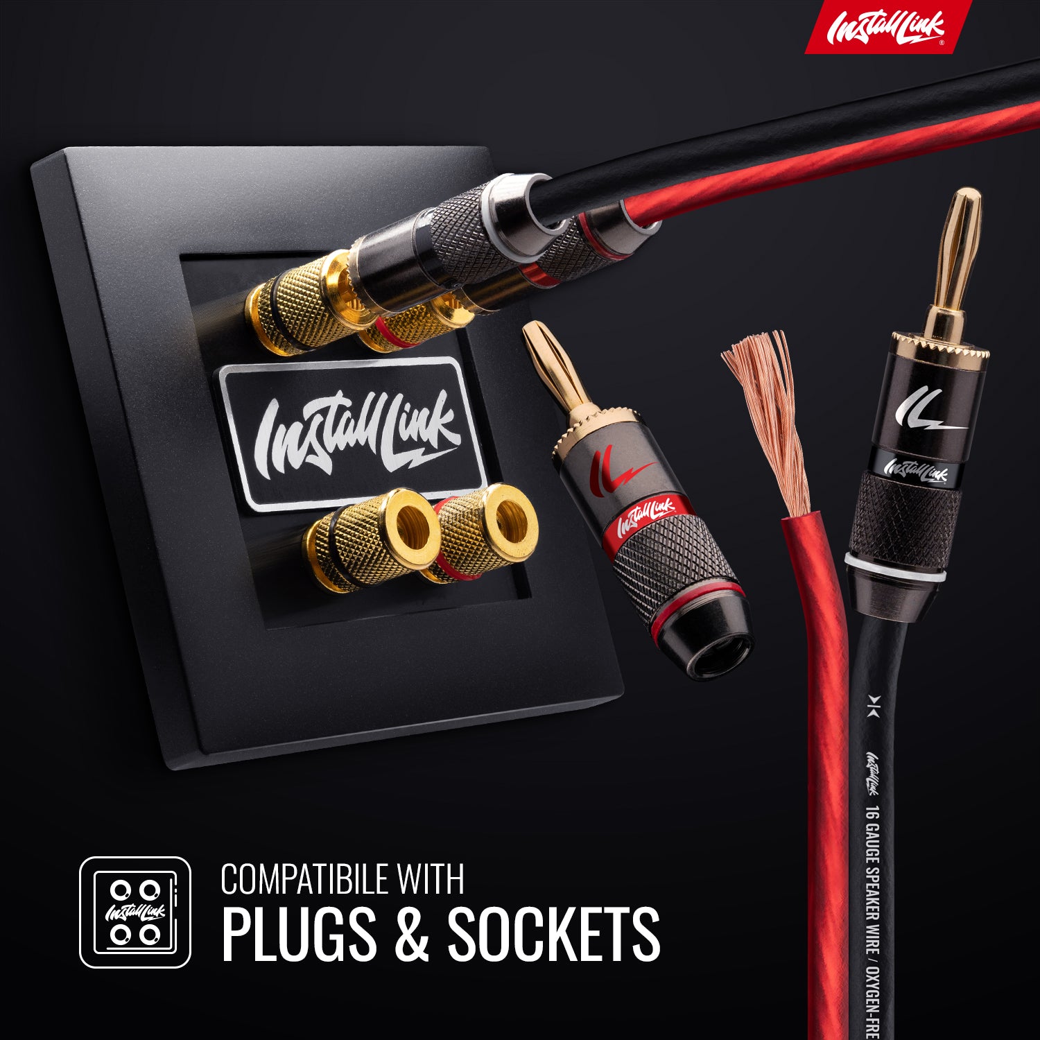 Speaker Wire 16 Gauge, OFC, 100ft, Red/Black image 3