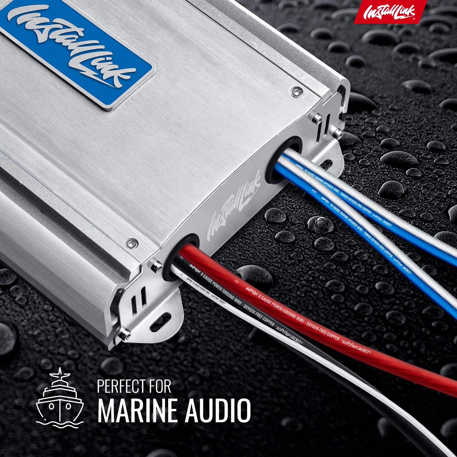 Marine Speaker Wire 16 Gauge, Tinned OFC, 100ft, Blue/White image 1