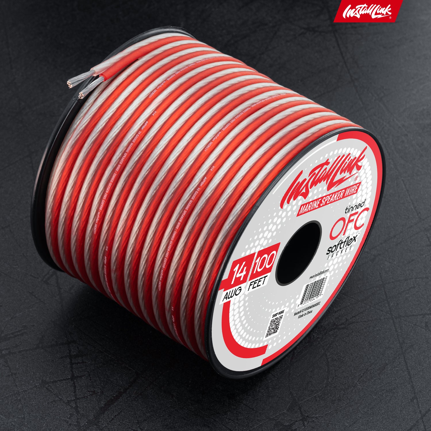 Marine Speaker Wire 14 Gauge, Tinned OFC, 100ft, Red/White image 8