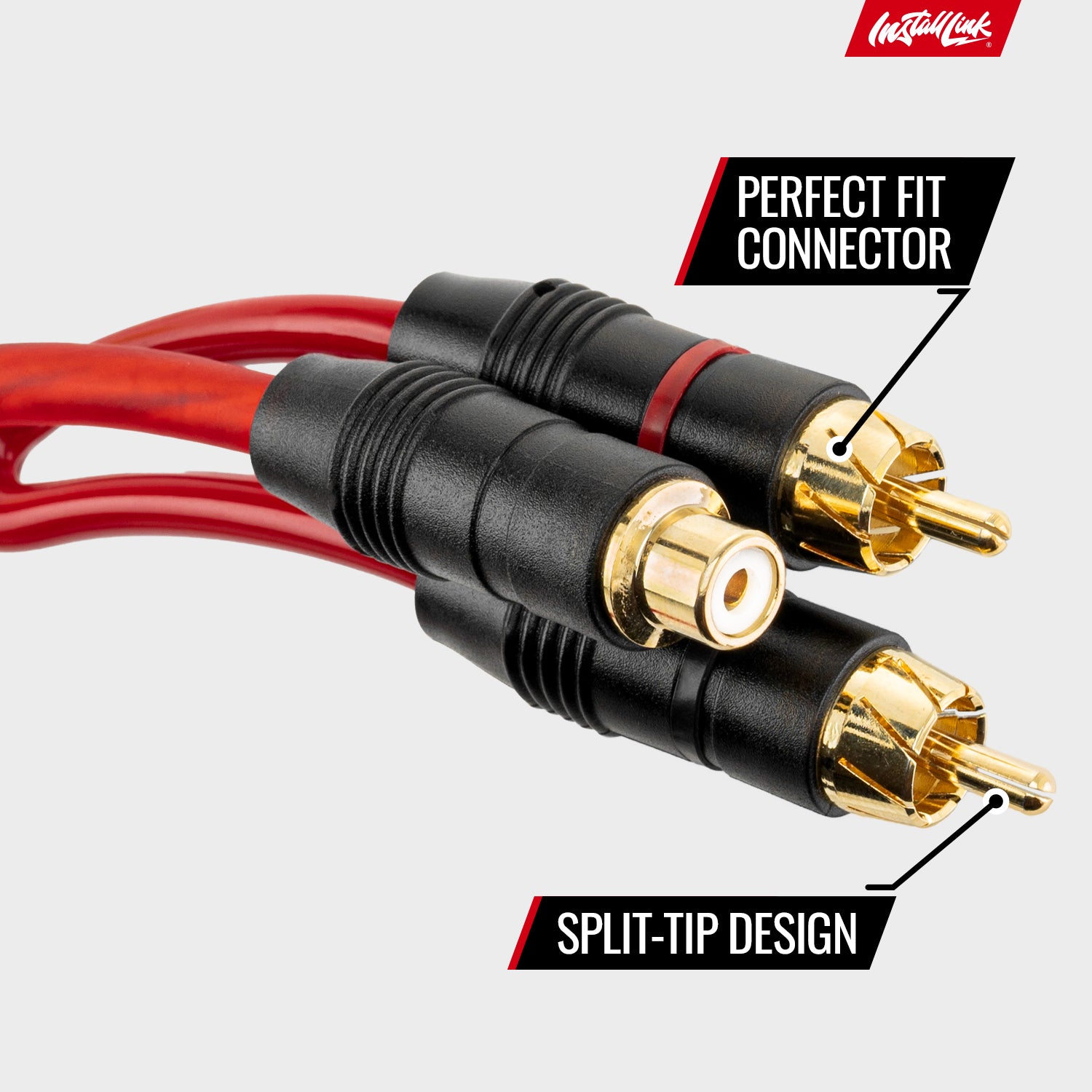 RCA Audio Cable for Subwoofer or Stereo Cable, Y Adapter 1-Female to 2-Male Splitter, Red, 2pk image 6