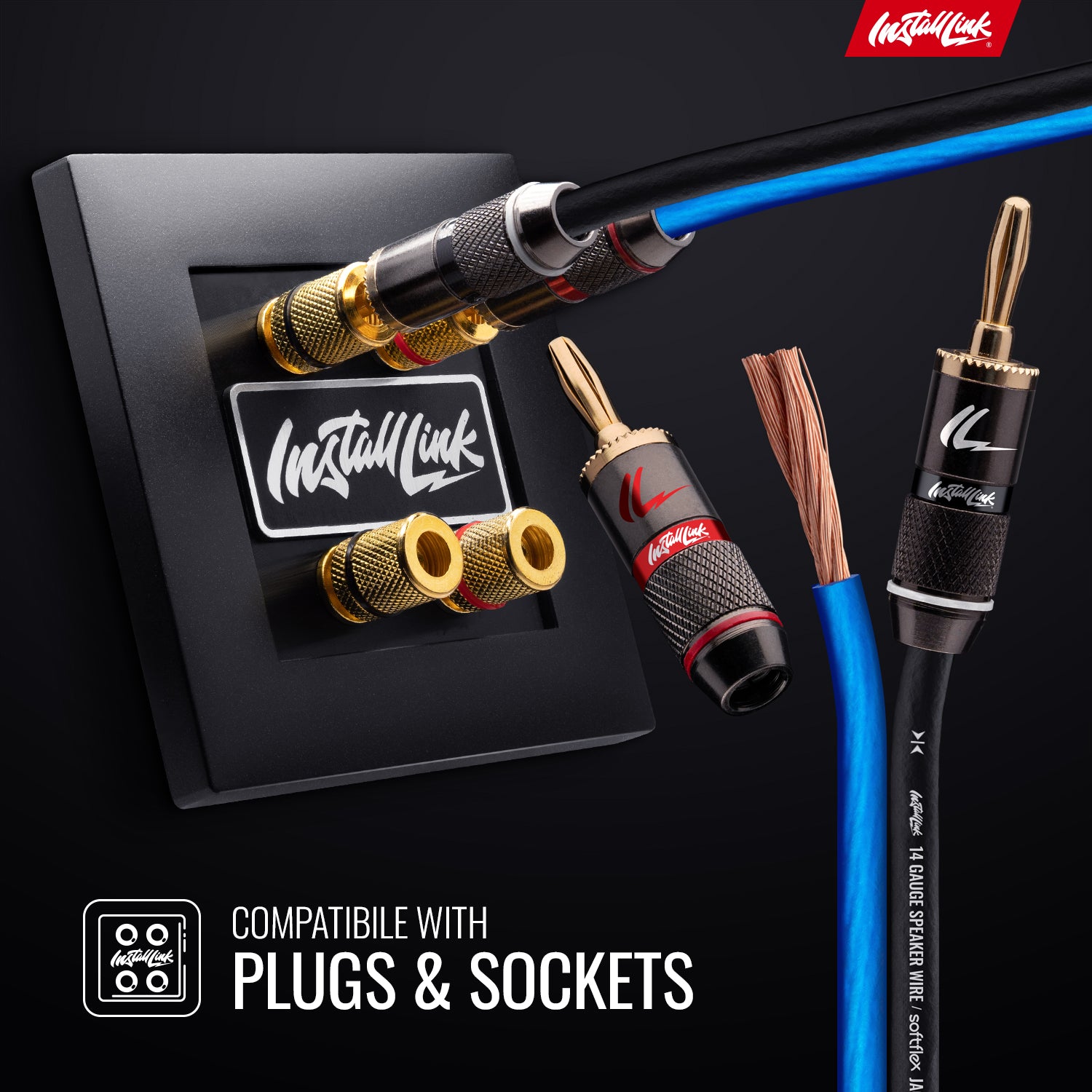 Speaker Wire 14 Gauge, CCA, 100ft, Blue/Black image 4