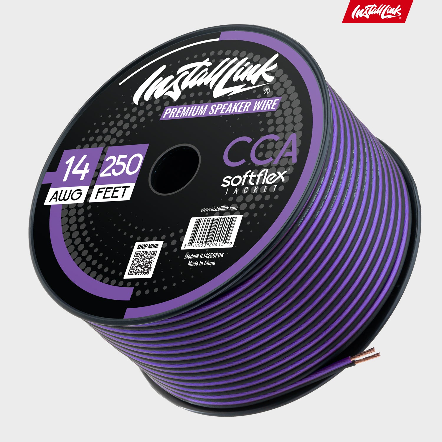 Speaker Wire 14 Gauge, CCA, 250ft, Purple/Black image 8