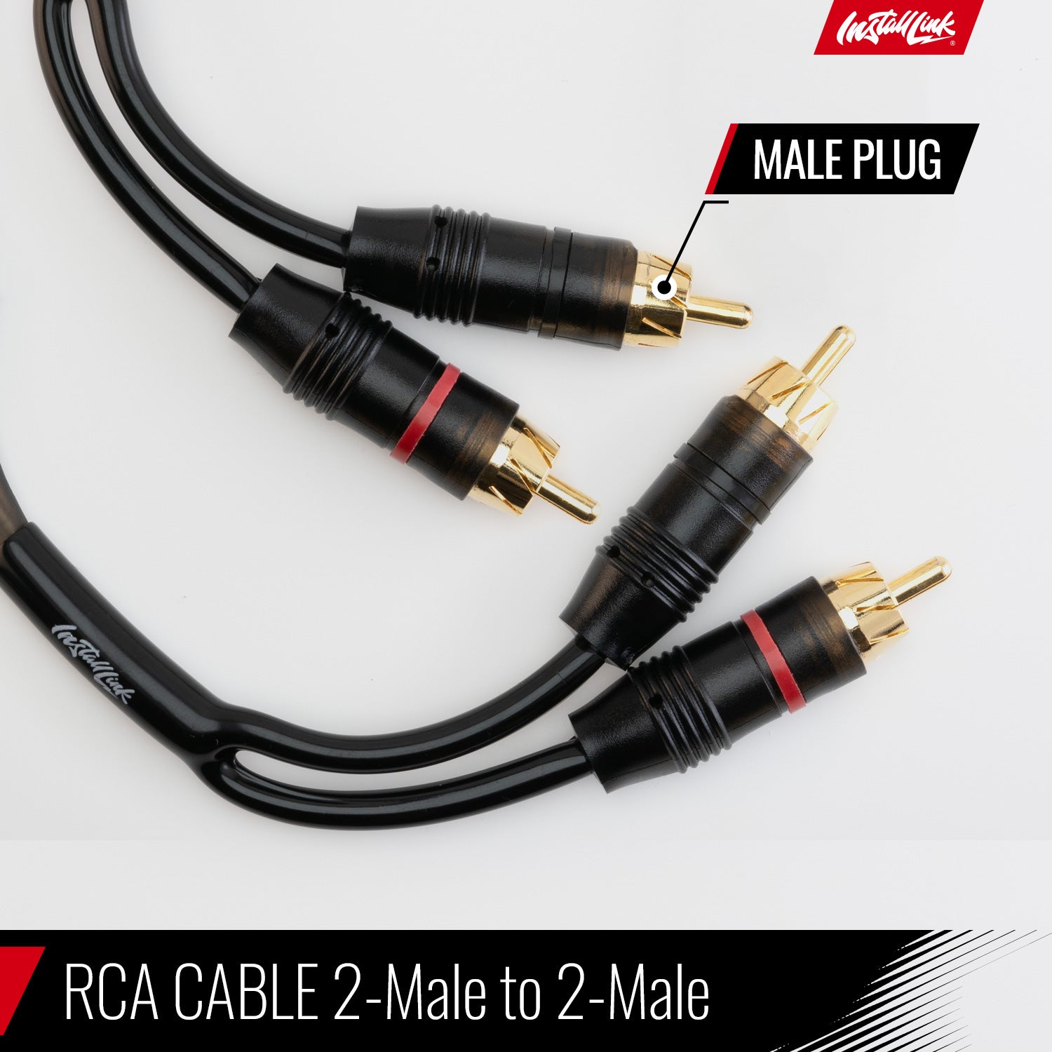 RCA Audio Cable for Subwoofer or Stereo Cable, 2-Channel, 12ft image 1