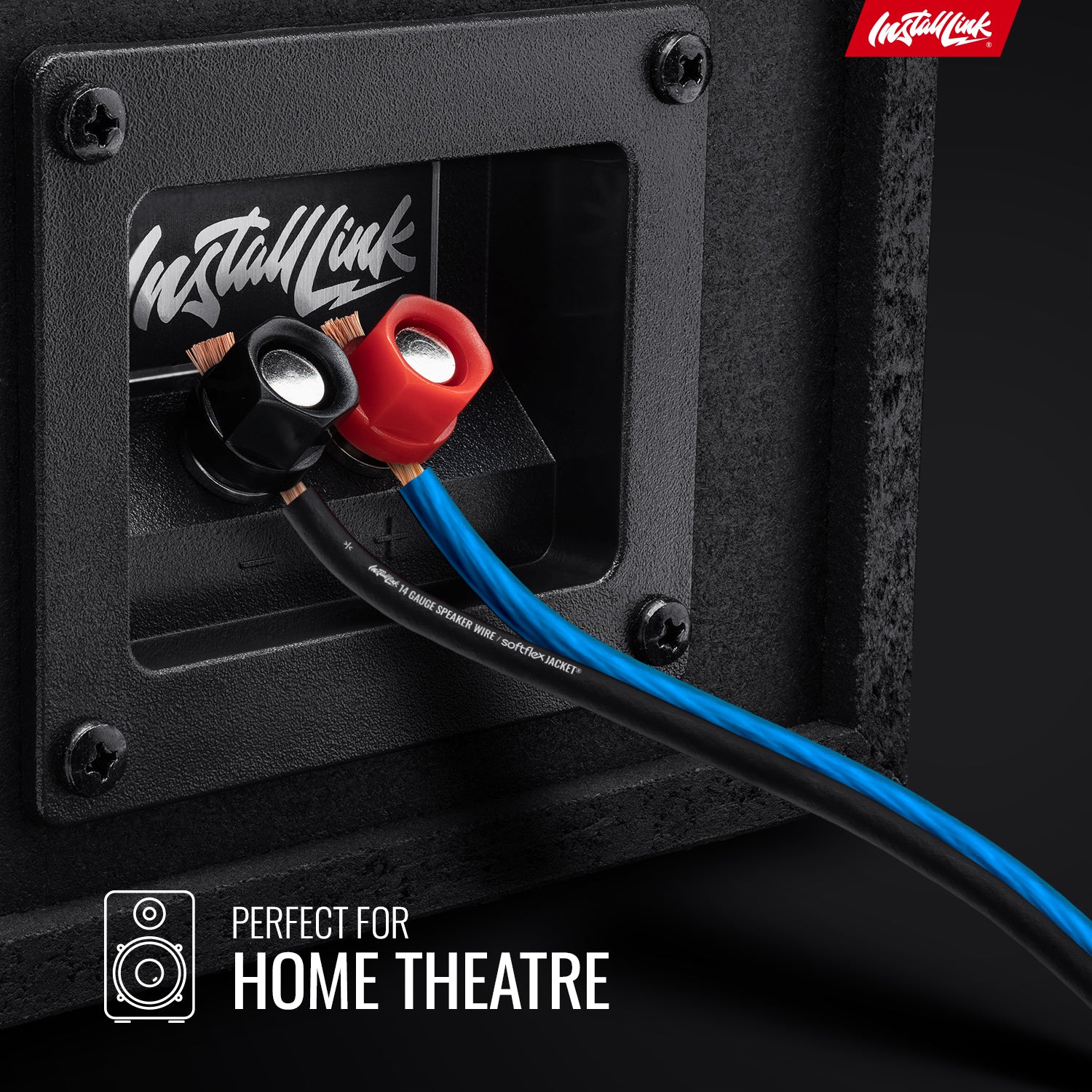 Speaker Wire 14 Gauge, CCA, 100ft, Blue/Black image 3