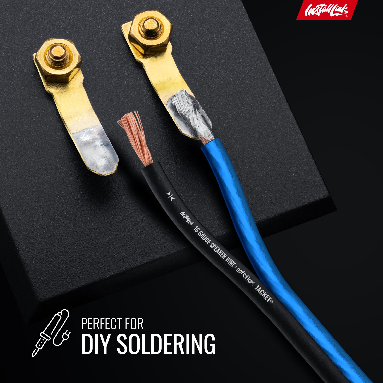 Speaker Wire 16 Gauge CCA, 100ft, Blue/Black image 4