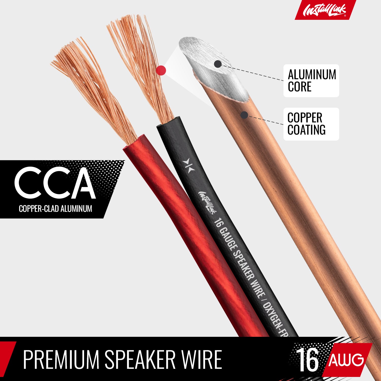 Speaker Wire 16 Gauge, OFC, 100ft, Red/Black image 5