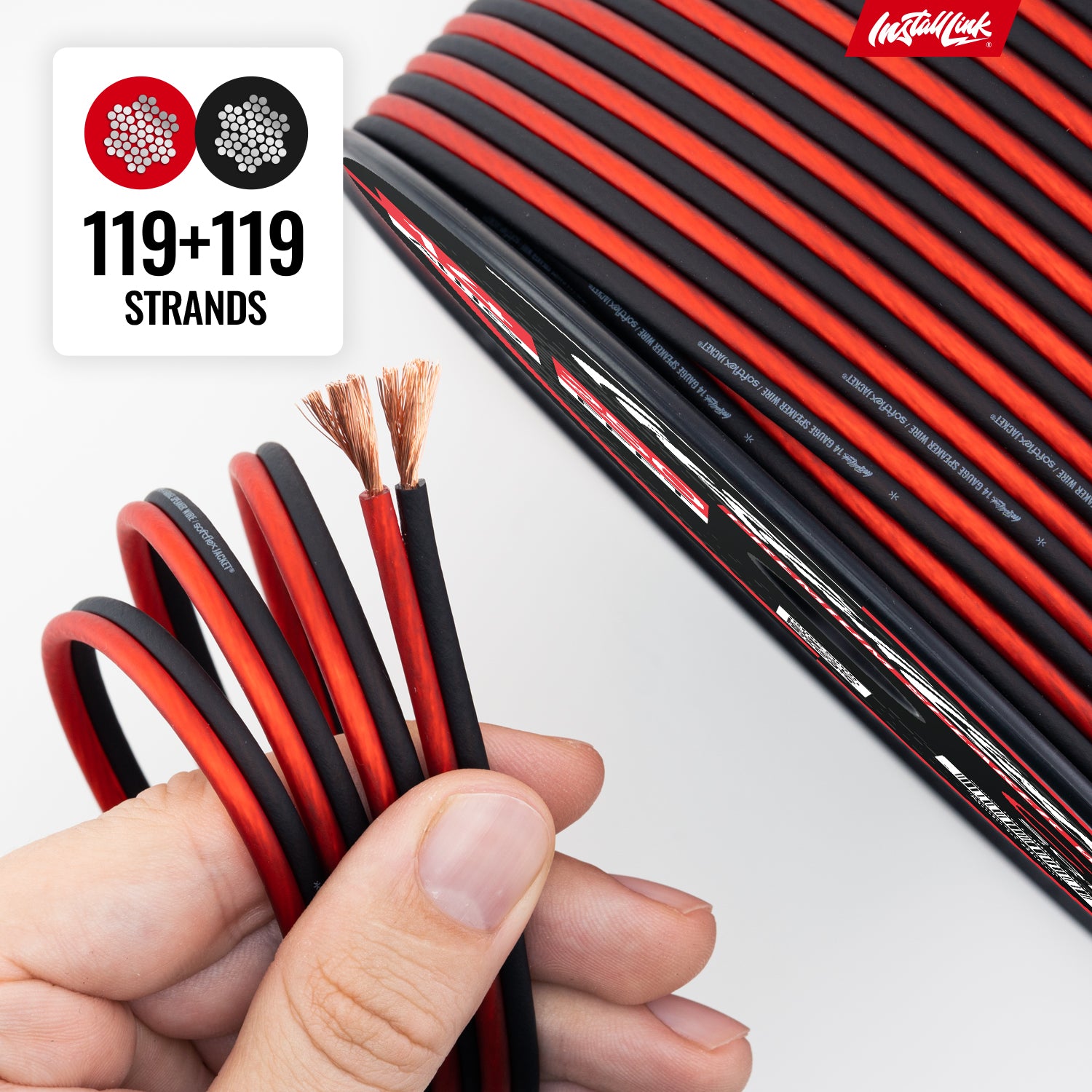Speaker Wire 14 Gauge, CCA, 250ft, Red/Black image 8