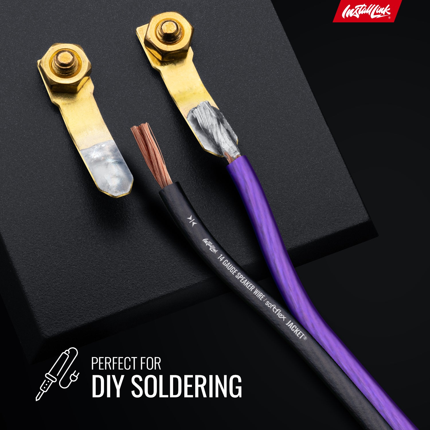 Speaker Wire 14 Gauge, CCA, 100ft, Purple/Black image 4