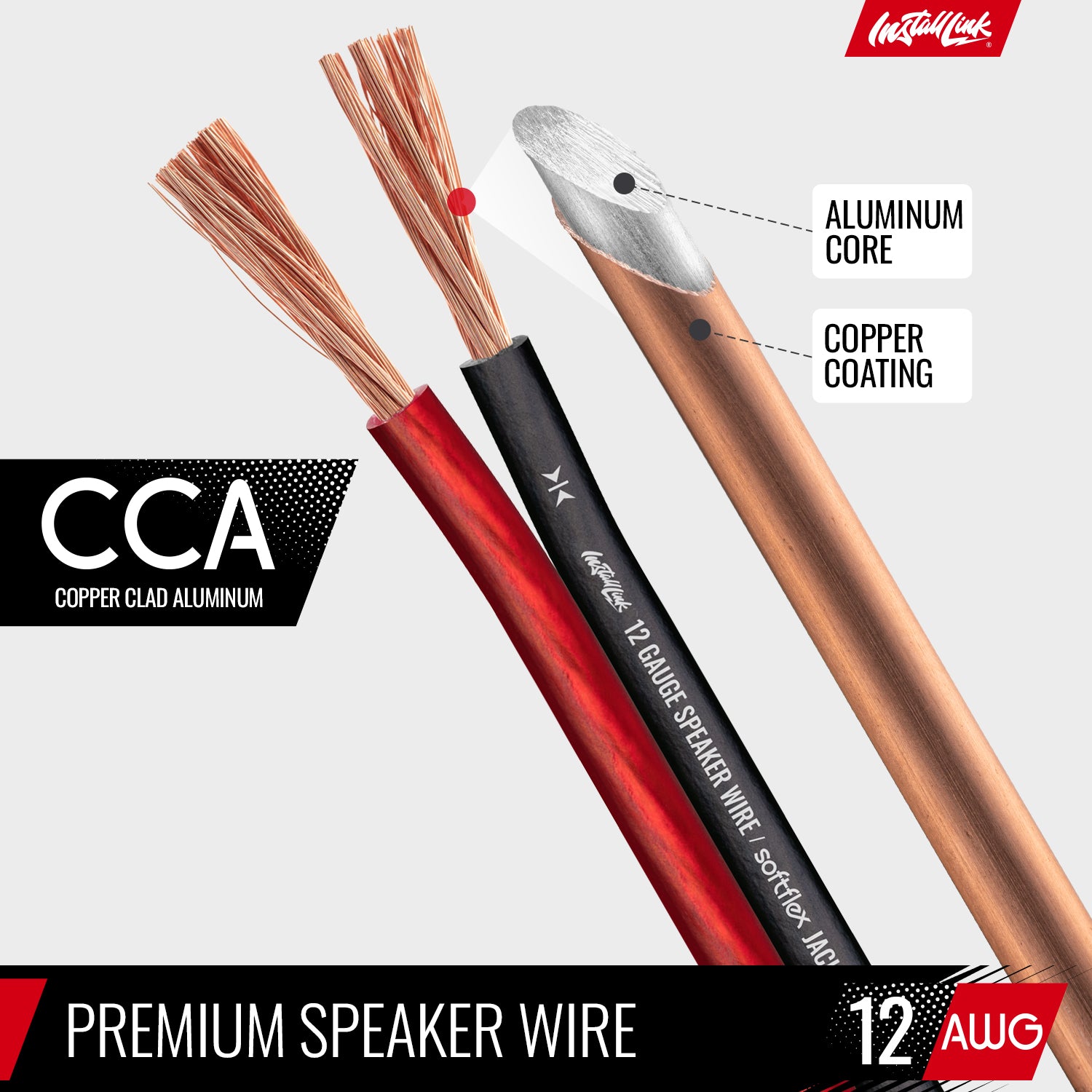 Speaker Wire 12 Gauge CCA, 30ft, Red/Black image 5