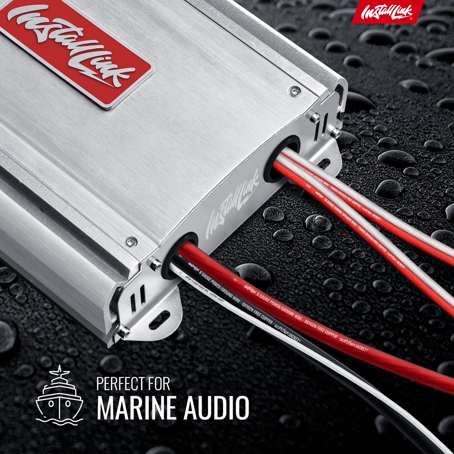 Marine Speaker Wire 16 Gauge, Tinned OFC, 100ft, Red/White image 1