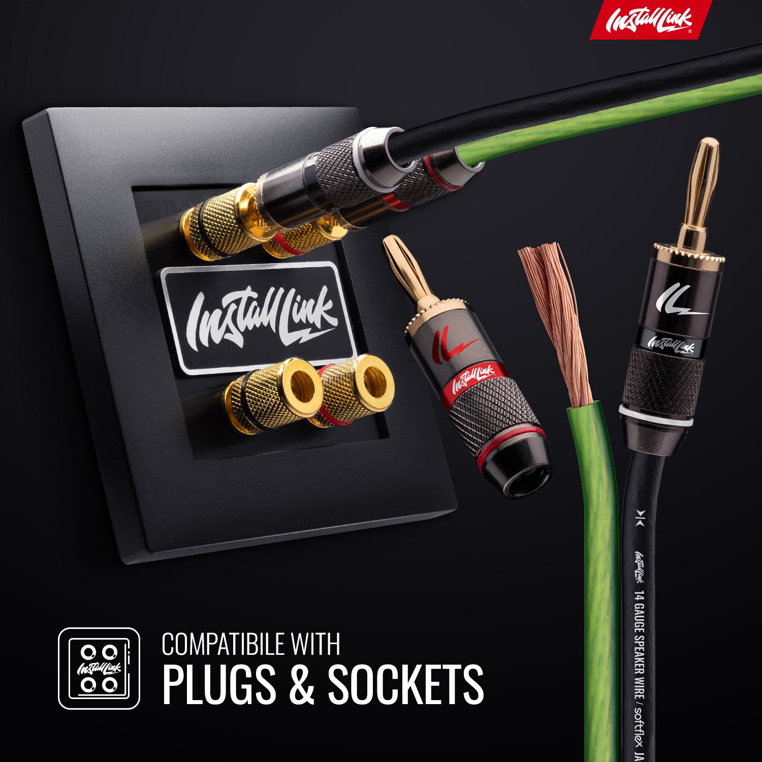 Speaker Wire 14 Gauge, CCA, 100ft, Green/Black image 3