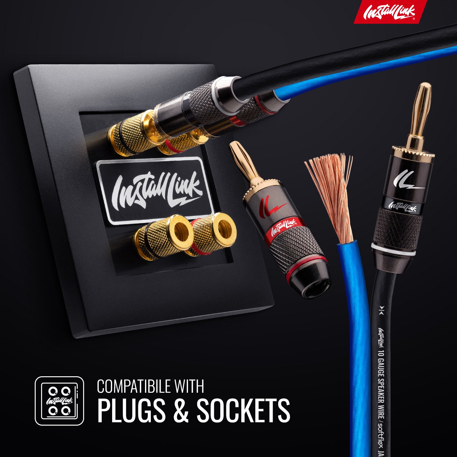Speaker Wire 10 Gauge, CCA, 50ft, Blue/Black image 3