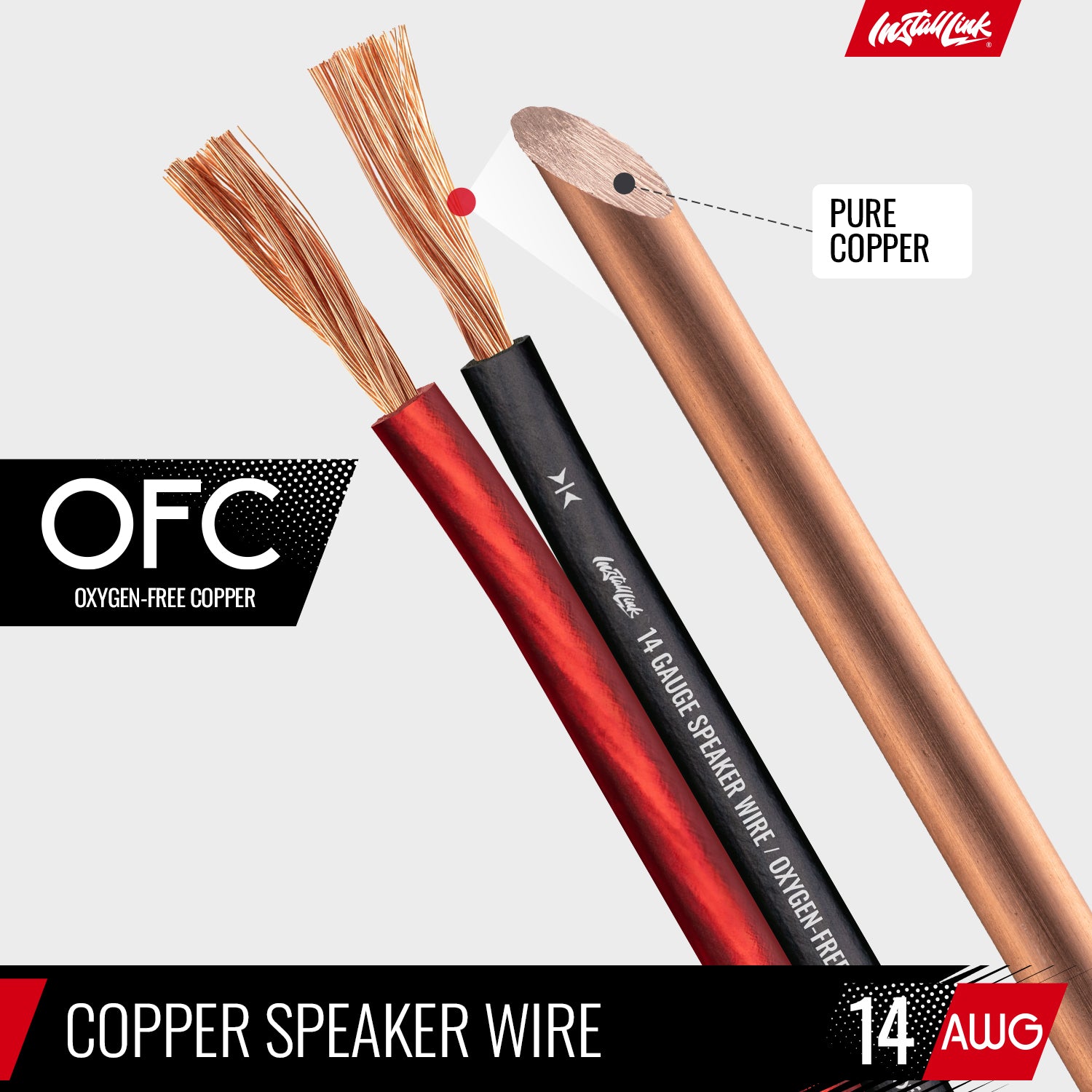 Speaker Wire 14 Gauge, OFC, 100ft, Red/Black image 5