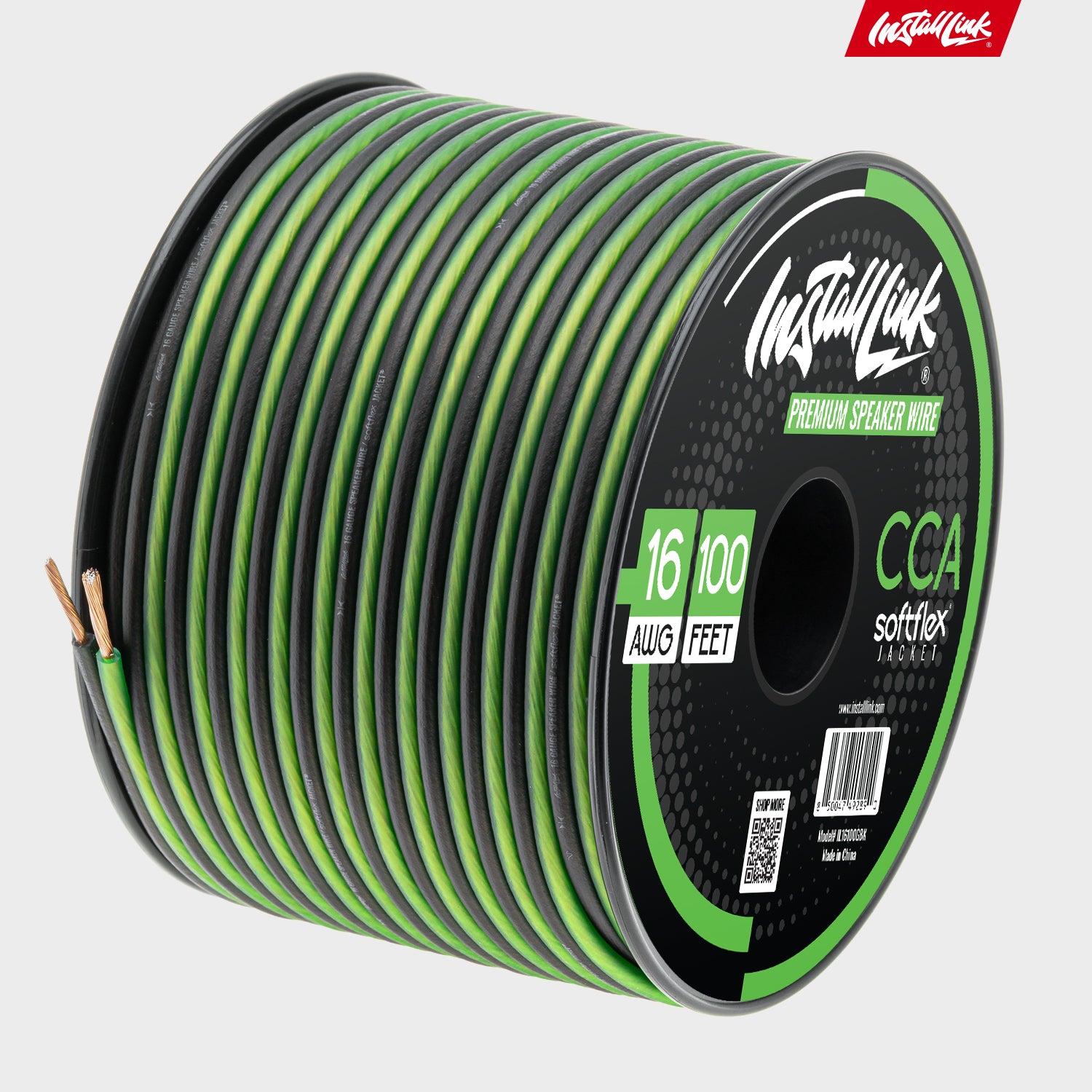 Speaker Wire 16 Gauge, CCA, 100ft, Green/Black image 8