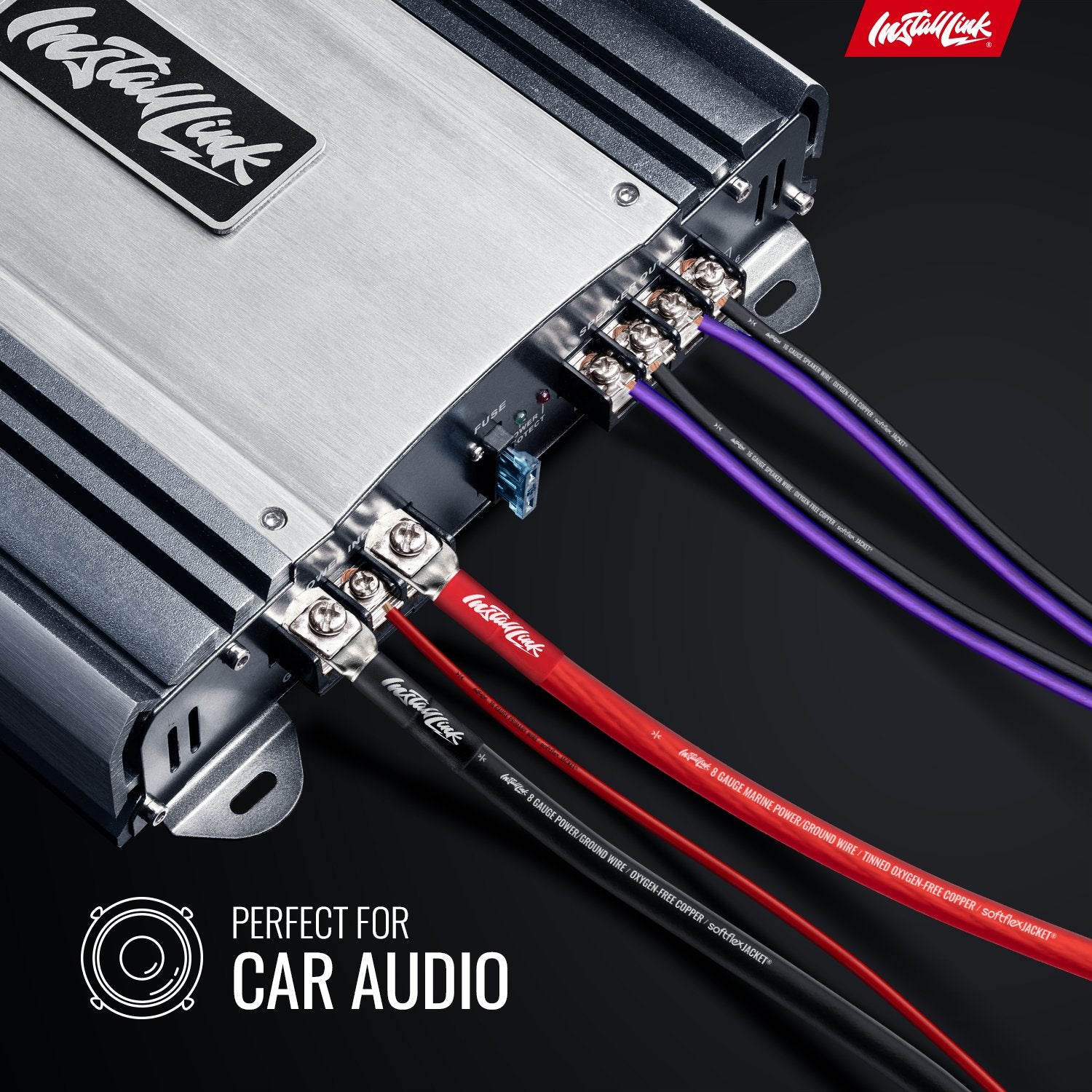 Speaker Wire 16 Gauge, OFC, 100ft, Purple/Black image 1