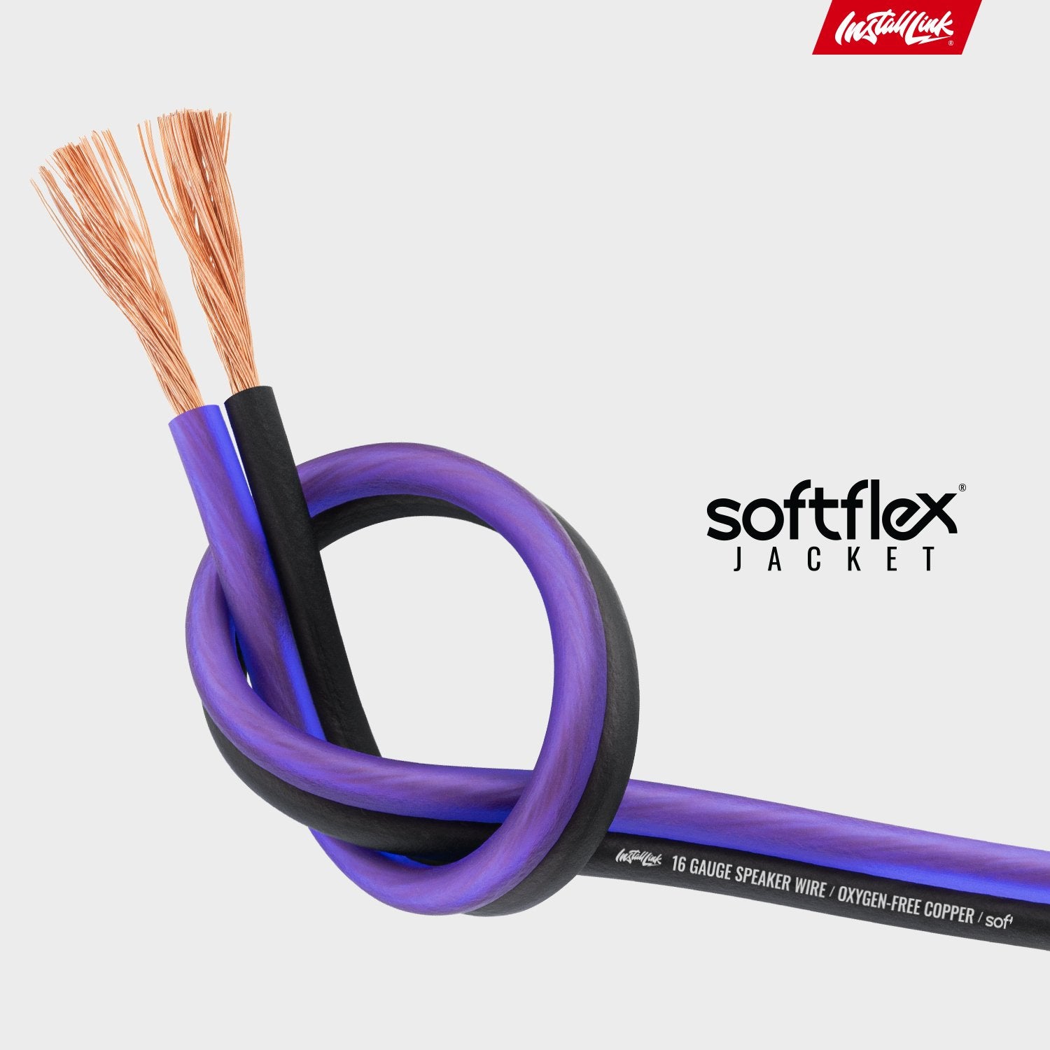 Speaker Wire 16 Gauge, OFC, 100ft, Purple/Black image 6