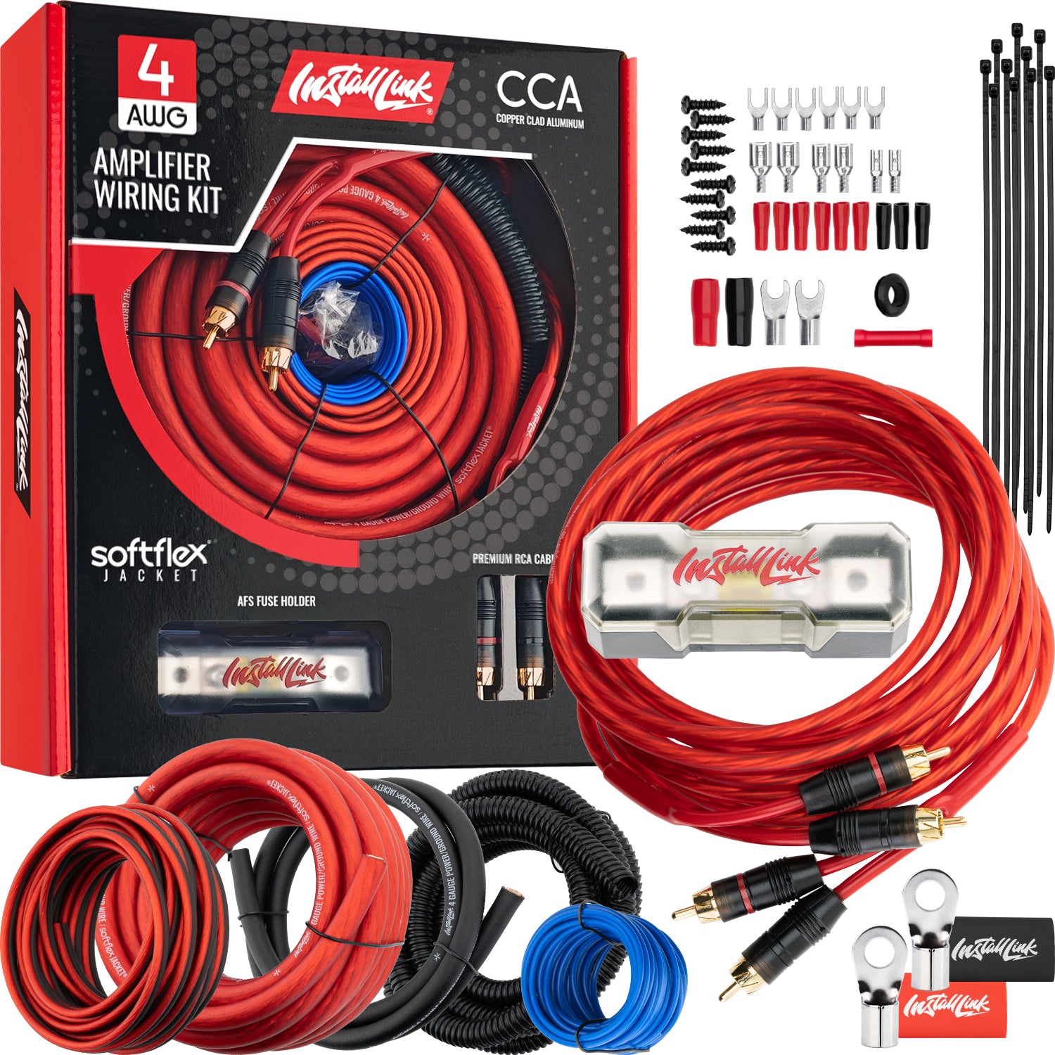 Install Link 4 Gauge Amp Wiring Kit (CCA)