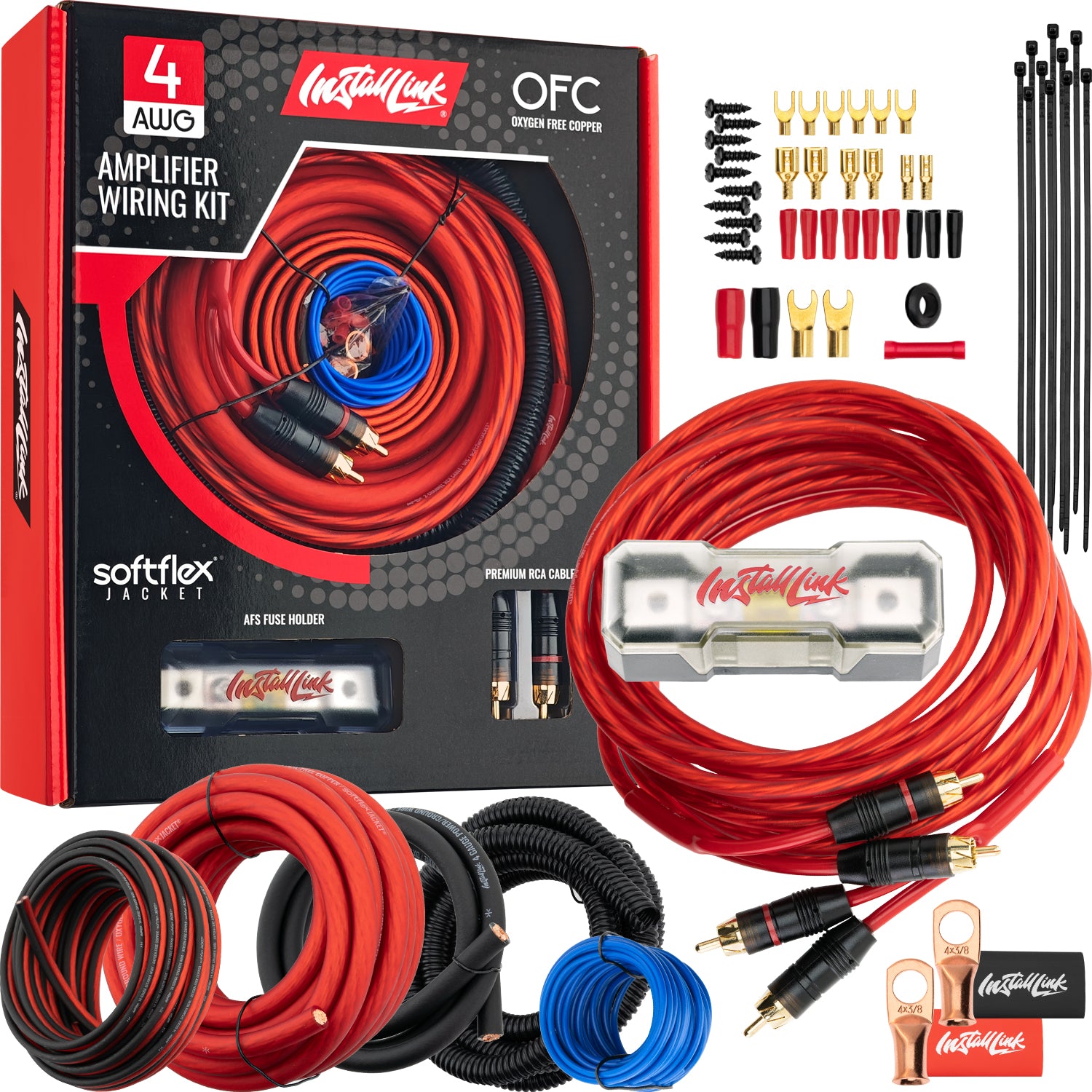 Install Link 4 Gauge Amp Wiring Kit (OFC)