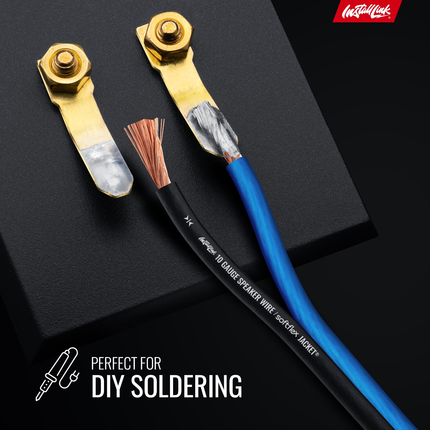 Speaker Wire 10 Gauge, CCA, 50ft, Blue/Black image 4