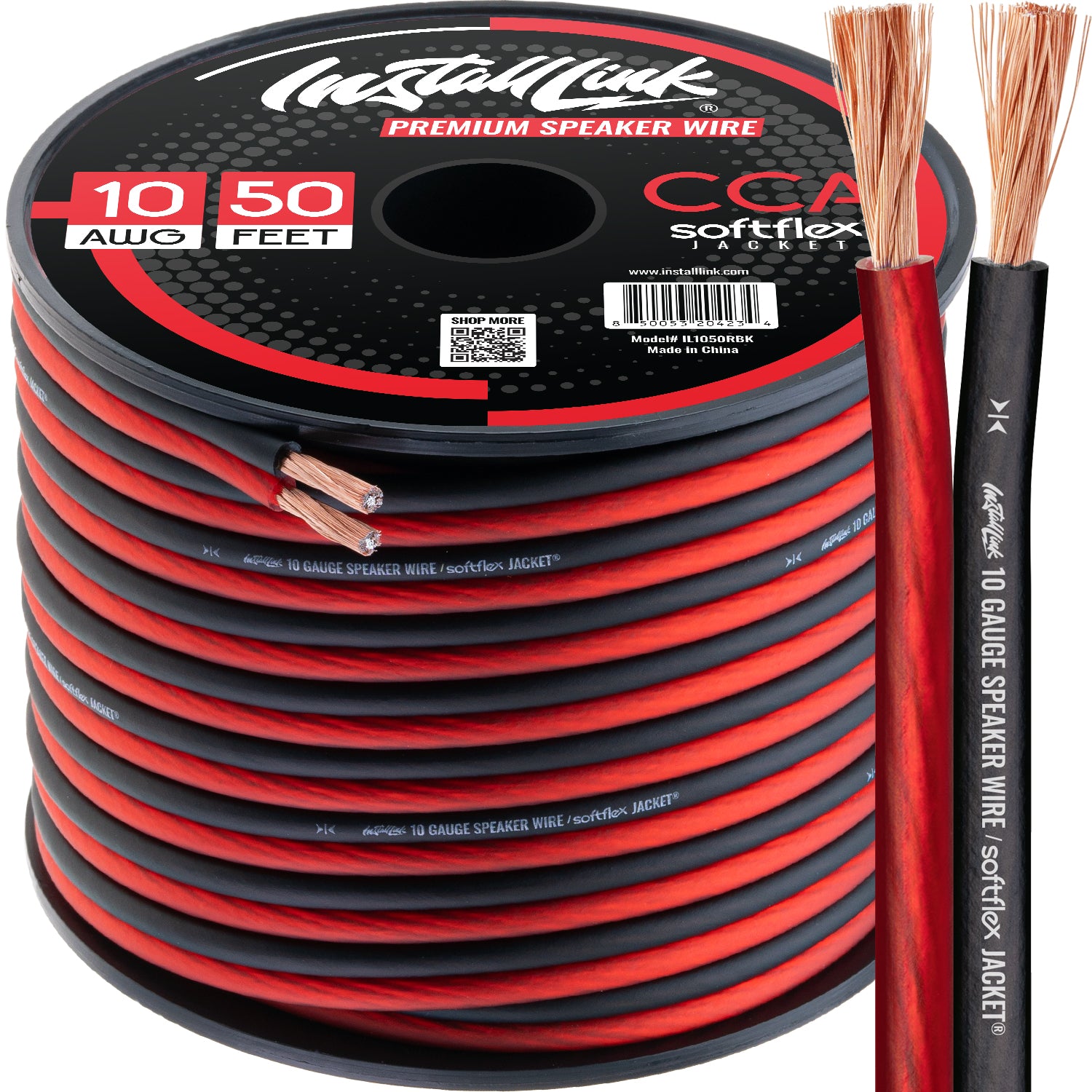 Speaker Wire 10 Gauge, CCA, 50ft, Red/Black image 0