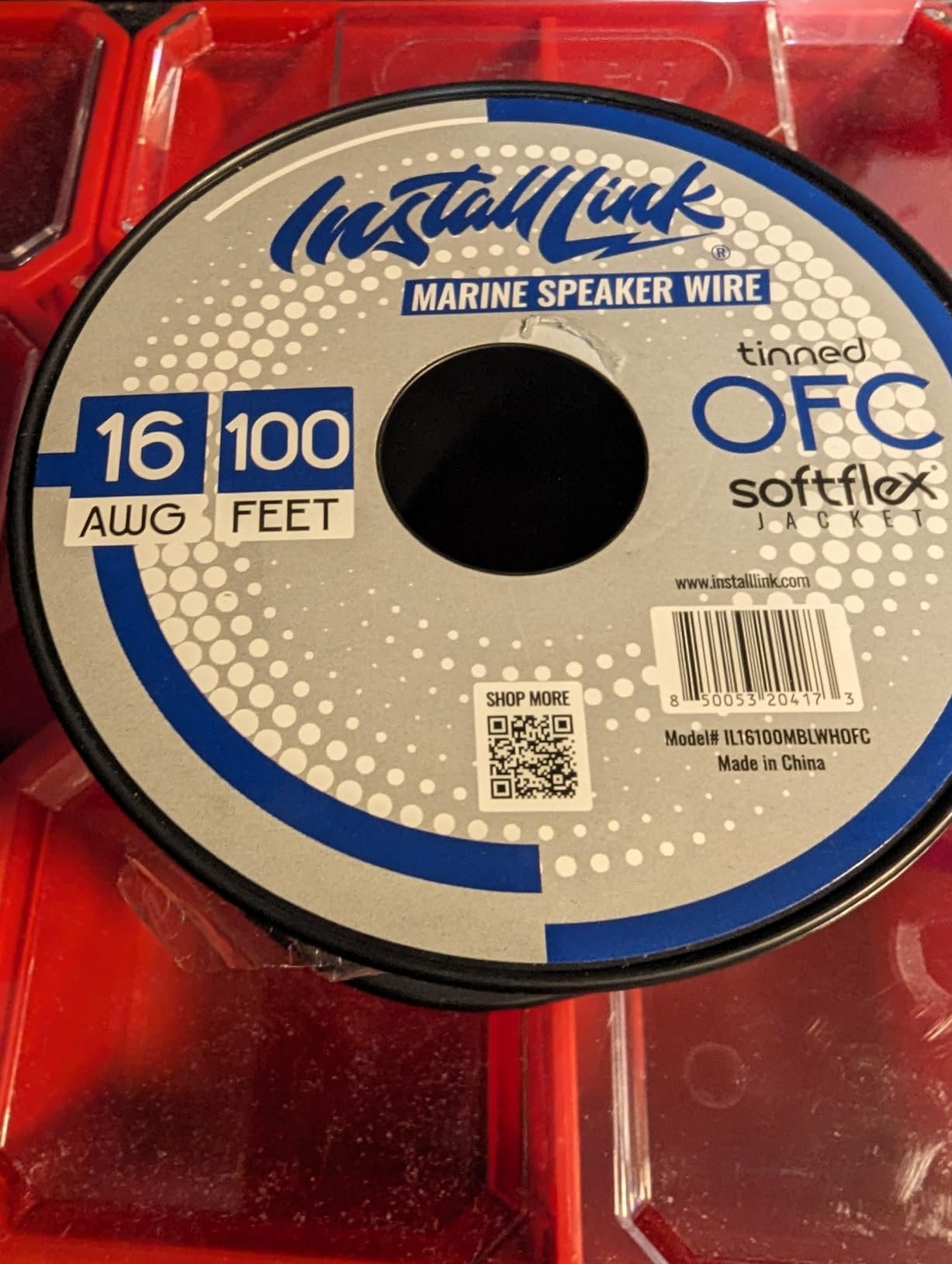 Marine Speaker Wire 14 Gauge, Tinned OFC, 100ft, Blue/White