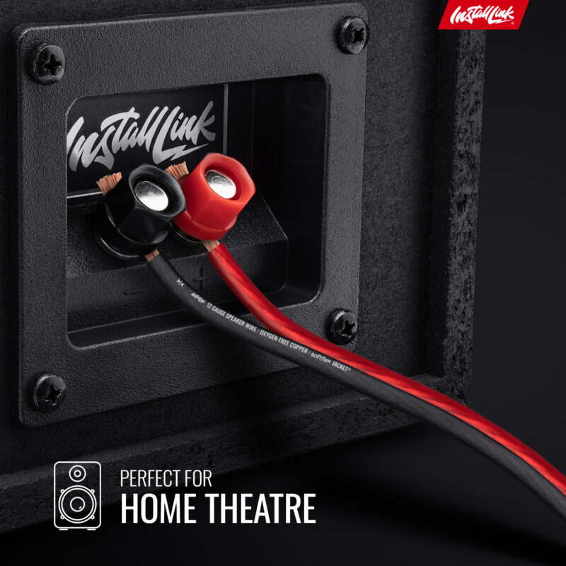 Speaker Wire 12 Gauge OFC, 100ft, Red/Black