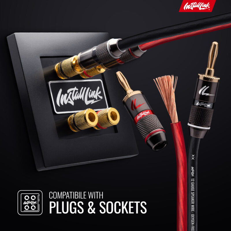 Speaker Wire 12 Gauge OFC, 100ft, Red/Black